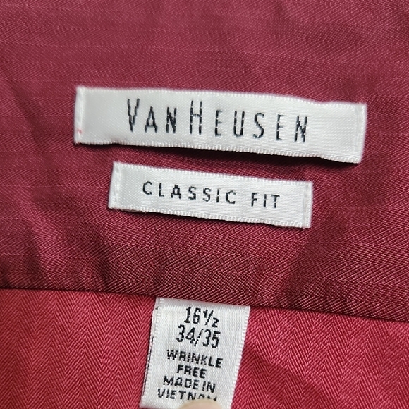 Geoffrey Beene Men's Maroon Casual Button Down Shirt - Picture 2 of 2